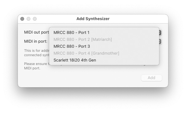 Add Synthesizer
